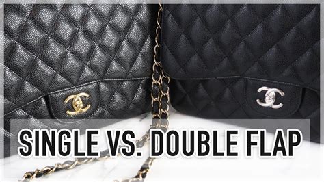 chanel 2.55 vs classic flap|chanel single flap vs double.